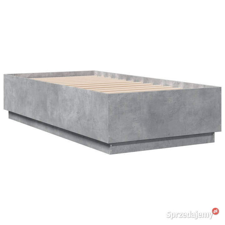 Rama łóżka z LED szarość betonu 75x190 WM3209670 Warszawa sprzedam