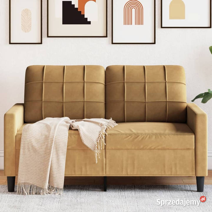 Sofa 2osobowa brązowy 120 tapicerowana aksamitem mazowieckie