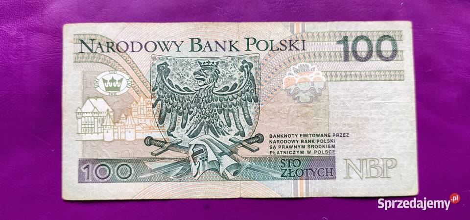 Banknot 100 1994 seria YJ Zastępcza seria 12 Pruszków