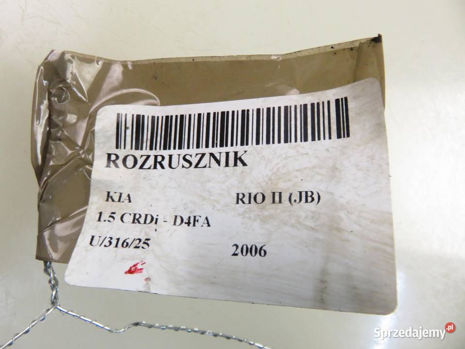 ROZRUSZNIK KIA RIO II JB 15 CRDi 110 D4FA S9075 Układ elektryczny, zapłon