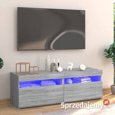 vidaXL Szafka pod TV z LED szary dąb sonoma Warszawa
