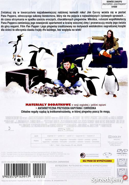 PAN POPPER I JEGO PINGWINY JIM CARREY Kalisz
