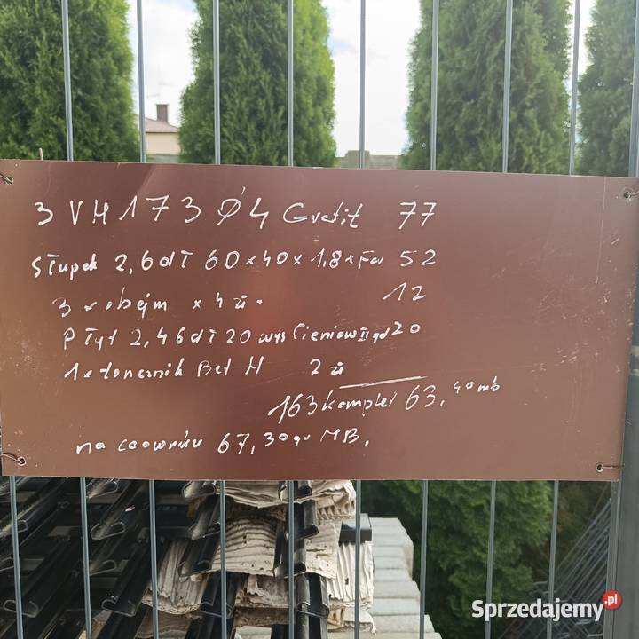 Panele słupek łącznik ceownik obejma płyta Baranów Sandomierski