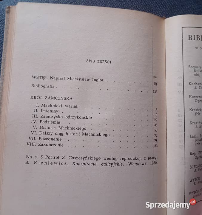 Seweryn Goszczyński Król Zamczyska Zakł Nar im Antykwariat wielkopolskie Koźminek