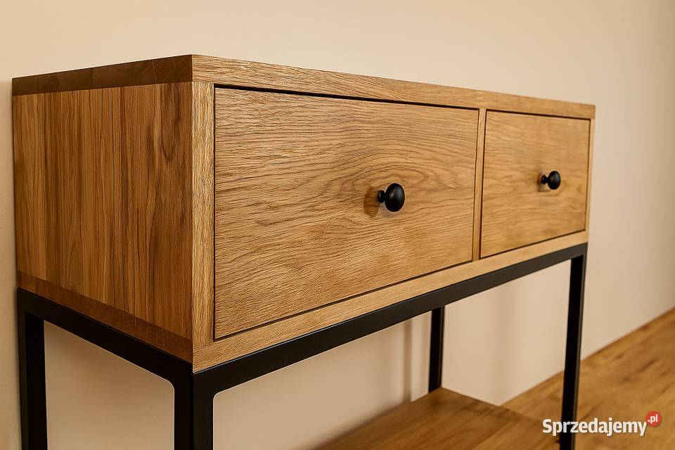 Konsola LOFT z Szufladami 100 Lite Drewno Dębowe pomorskie