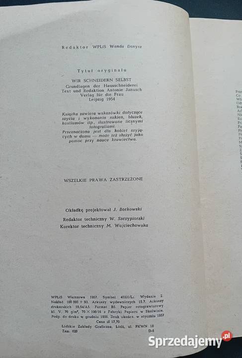 Antonie Janusch Szyjemy w domu WPLiS 1957 r wielkopolskie