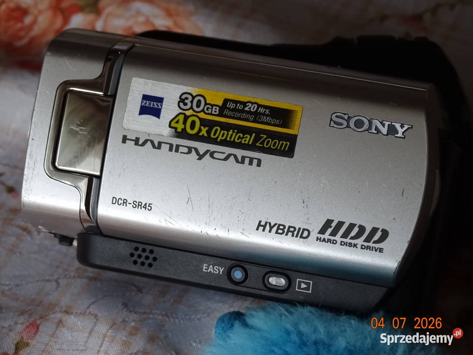 Kamera Sony Handycam DCRSR45 Hybrid HDD 40x zoom Biała Podlaska