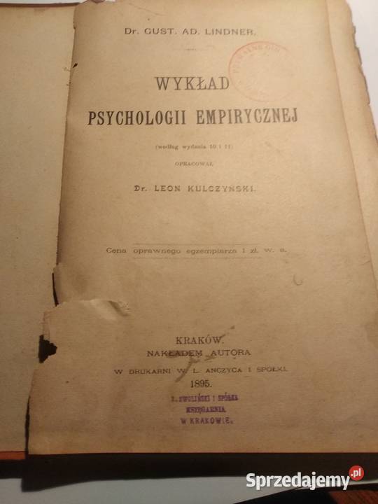 Doktor lindner opracował doktor Kulczyński 1895r Nowy Sącz sprzedam