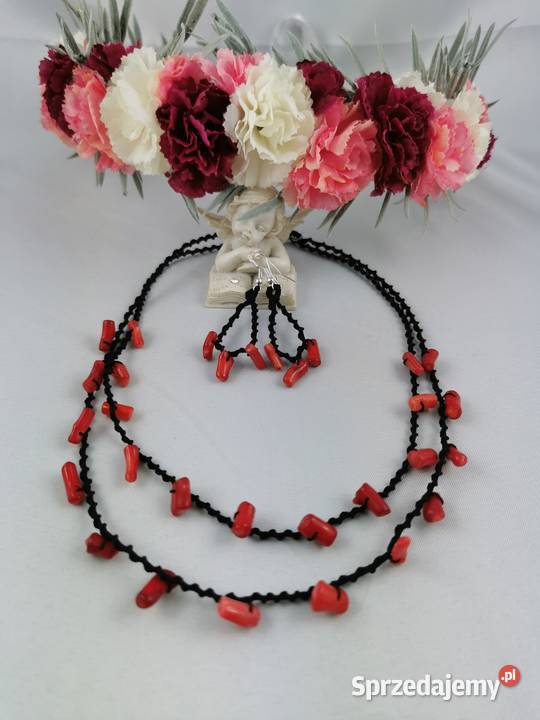 Biżuteria frywolitkowa Wiśniowa