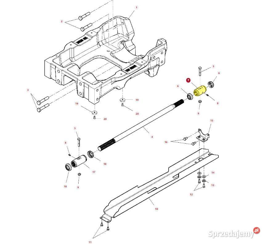 Łącznik wału Valtra ACW053334A ORYGINAŁ AGCO Skrzynia biegów Białystok
