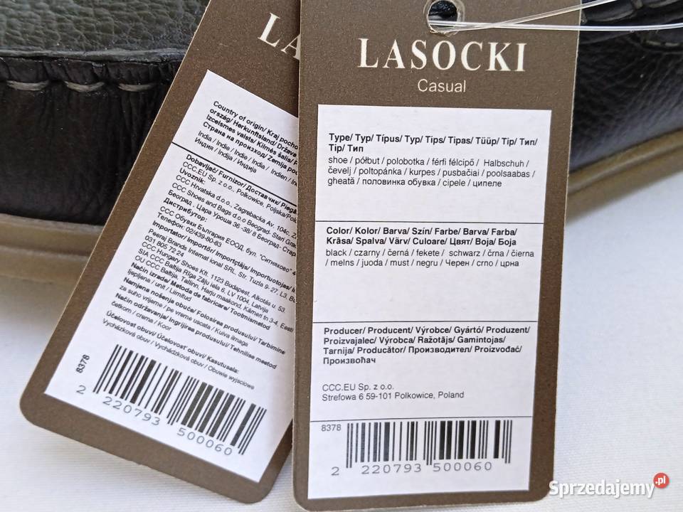 Nowe mokasyny męskie skórzane czarne Lasocki r45 30cm Półbuty Lublin sprzedam