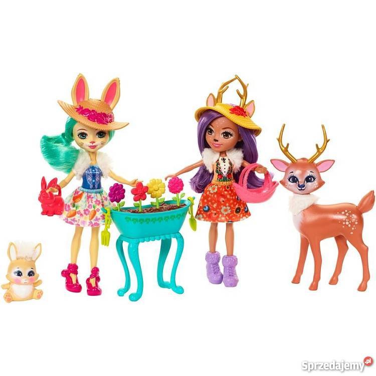 Dwie lalki Enchantimals uroczy zestaw jelonek i podkarpackie Rzeszów