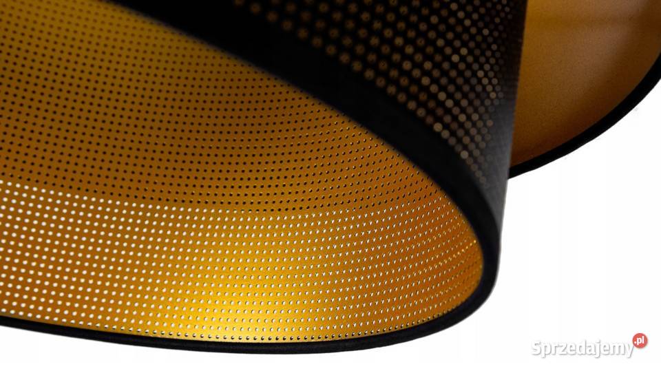 LAMPA WISZĄCA Żyrandol ABAŻUR 20 Czarna złota Oświetlenie sprzedam
