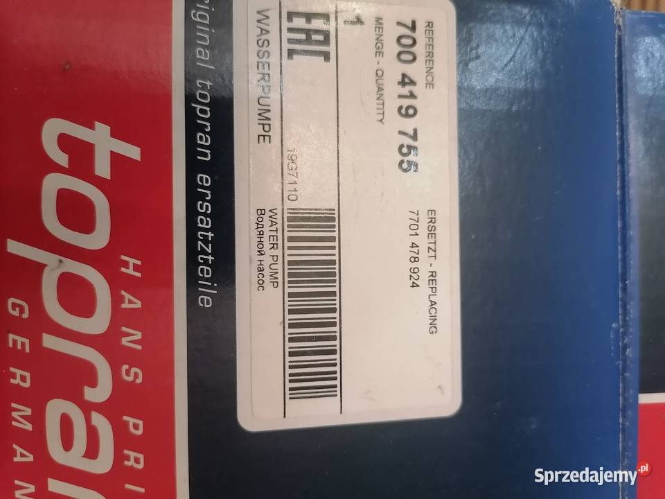 Pompa wody Renault Dacia Nissan