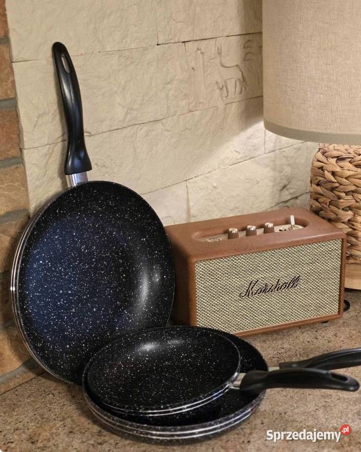 109 Patelnię aluminiowe z powłoką marmurkowa