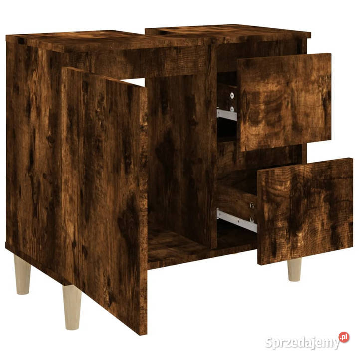 Szafka łazienkowa przydymiony dąb 65x33x60