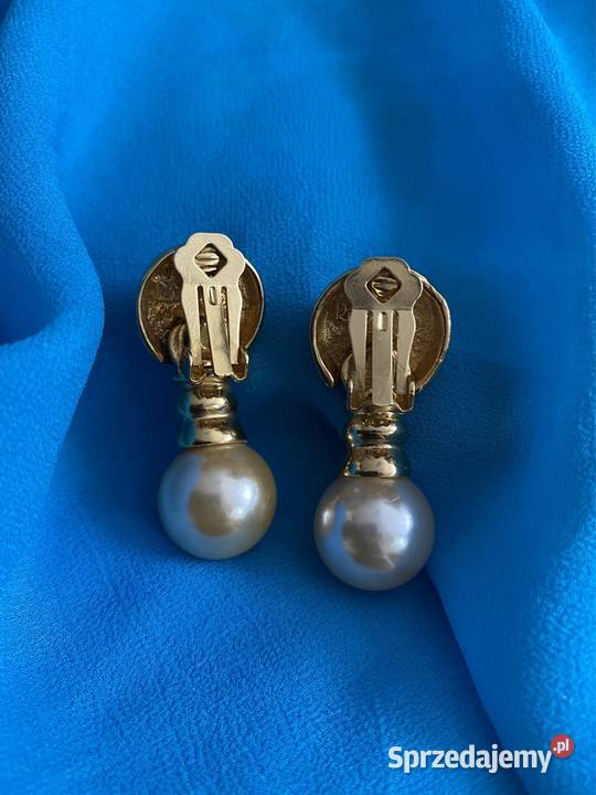 UNIKAT pozłacane klipsy Joan Rivers old money Gdynia