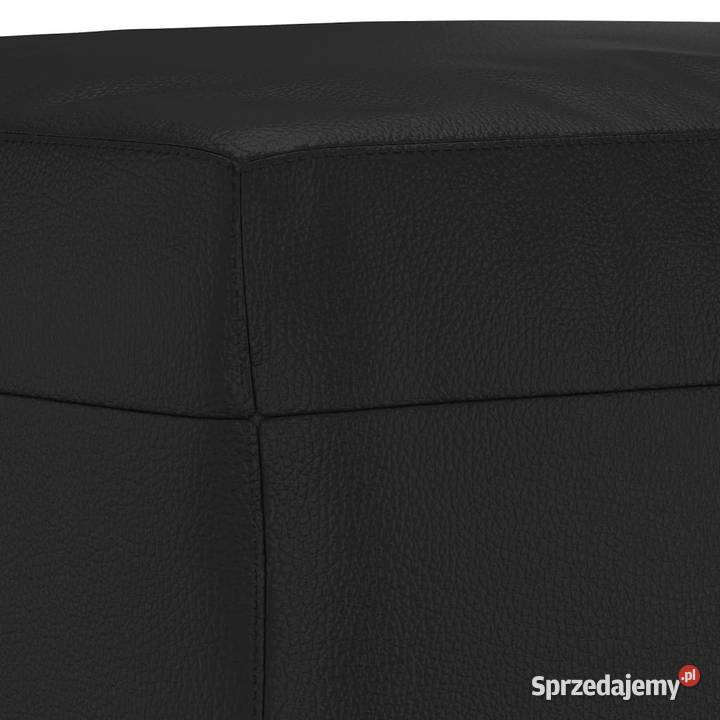4osobowa sofa z poduszkami czarna sztuczna skóra Sofy i kanapy mazowieckie Warszawa