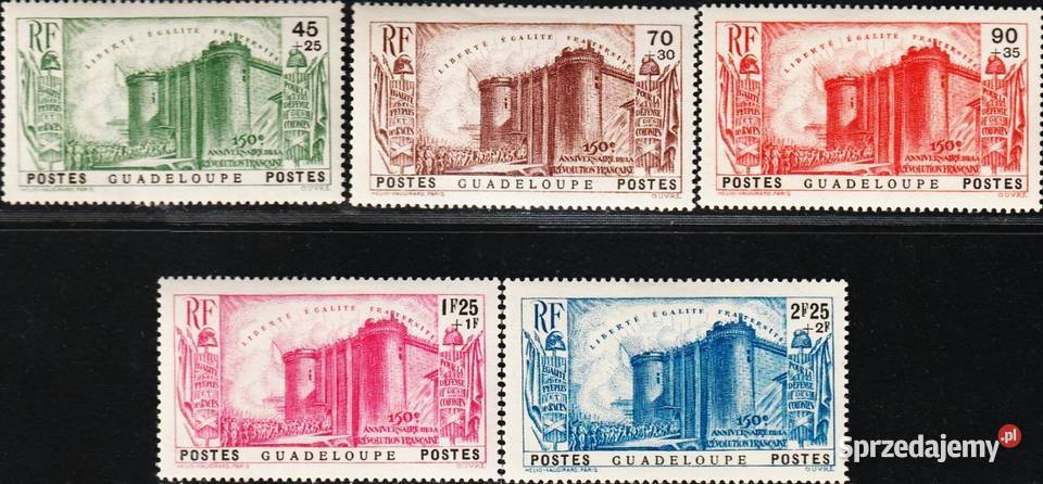 GWADELUPA 1939 kompletna seria wysyłka Człuchów sprzedam