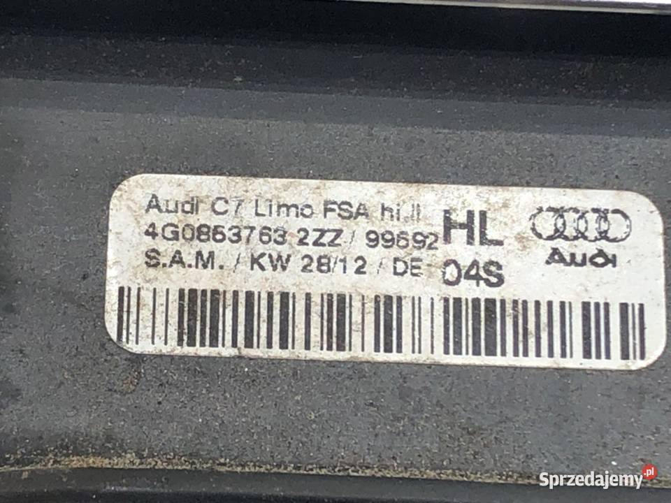 LISTWA ZGARNIAJĄCA TYŁ LEWA CHROM AUDI A6 C7