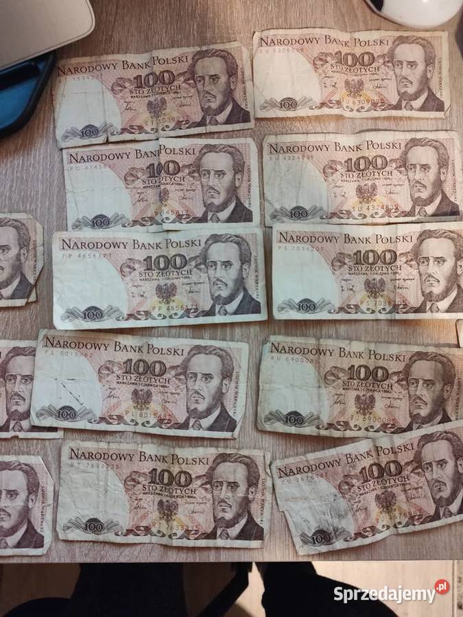 Banknoty PRL 100 17 Sztuk Ludwik Waryński Kolekcje Białystok