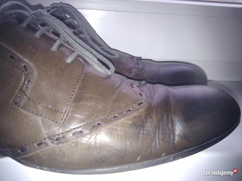 Włoskie Buty Męskie Pellini Skóra R 42 brązowy/beżowy Półbuty Obuwie Warszawa