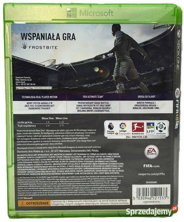 Gra Xbox One Fifa 18 Elbląg