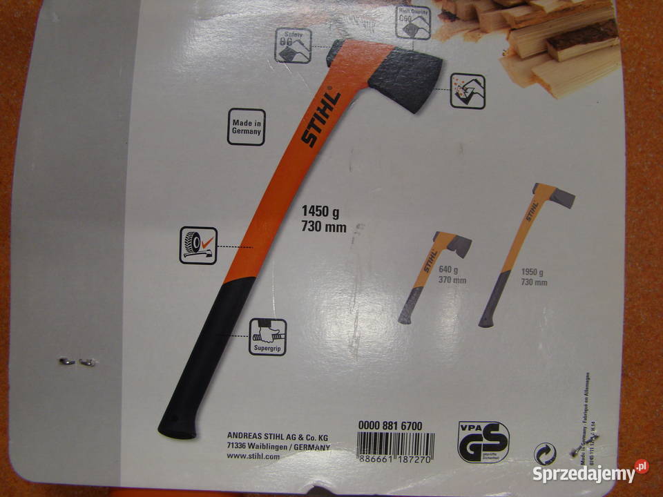 Toporek uniwersalny siekiera STIHL 1450g 730mm Bielsko-Biała sprzedam