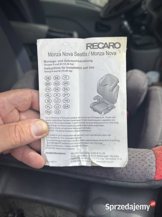 Fotelik samochodowy Recaro Monza Recaro