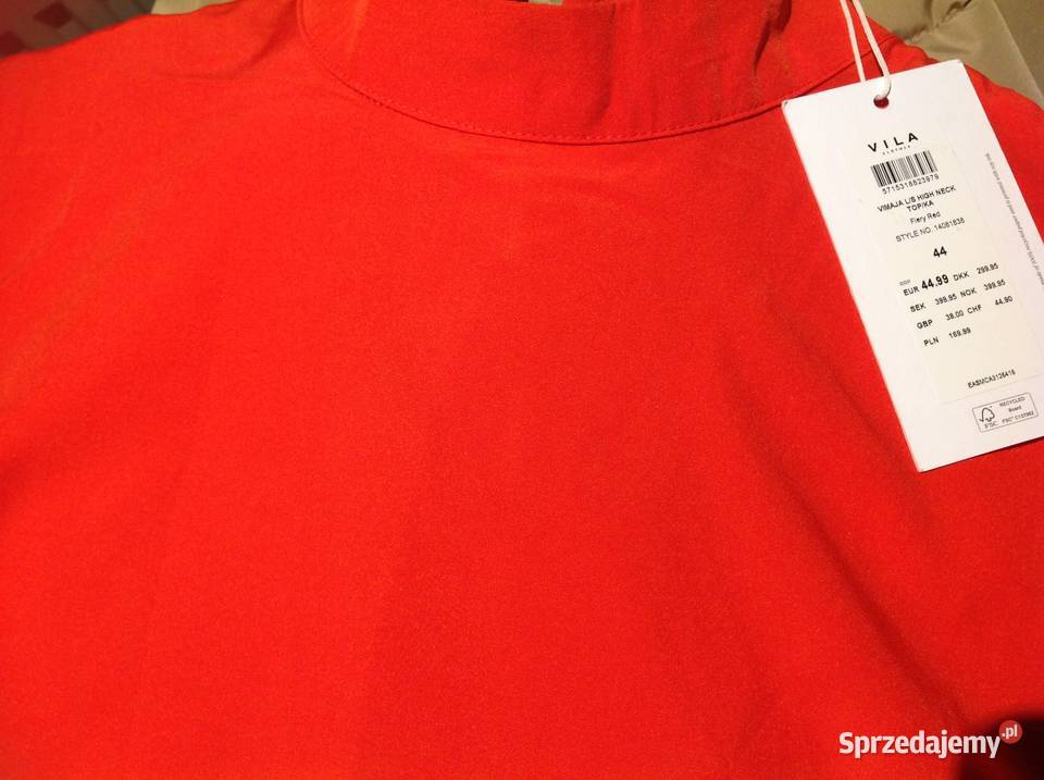 Bluzka Czerwona Damska VILA LXL NOWA lubuskie Nowa Sól