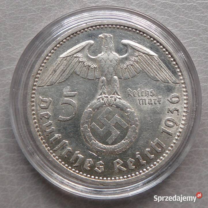 5 Reichsmark 1936 Hindenburg HK A Niemcy Szklarska Poręba