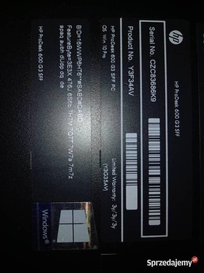 Komputer HP Prodesk 600 G3 SFF i36100 8GB SSD Liczba rdzeni procesora 2 Lublin