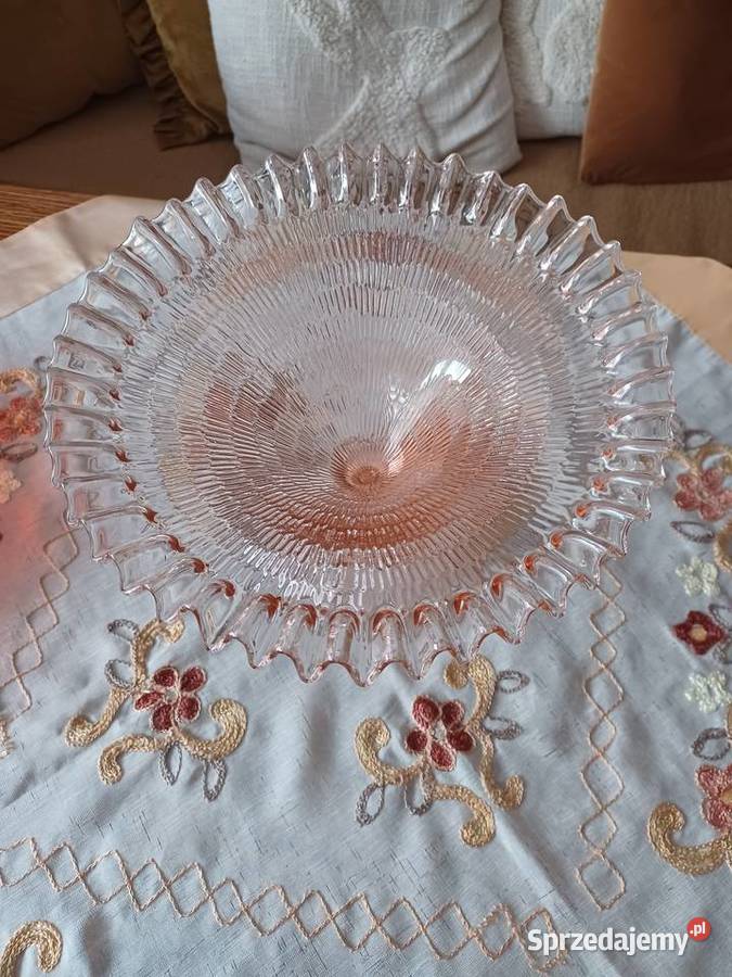 Piękna duża rozalinowa patera owocarka Ząbkowice Poznań