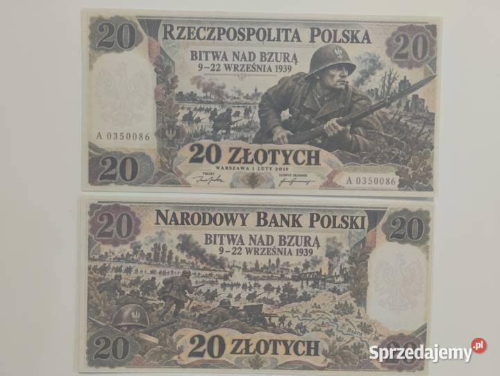 zestaw 9 sztuk banknotów kolekcjonerskich z Białystok