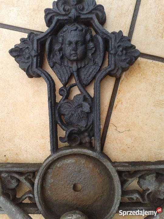 Zabytkowy krzyz nagrobny 150x60odlew zeliwo Kozy