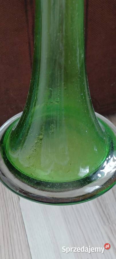 62 WYSOKI ZIELONY WAZON SZKLANY FLET DO WYMYCIA Poznań
