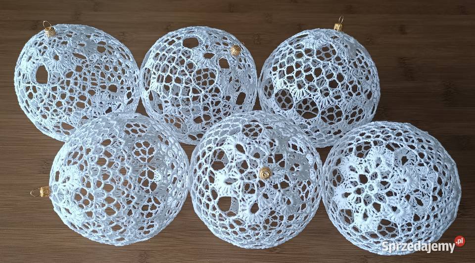 Duże Bombki szydełkowe na choinkę różne wzory i Białystok