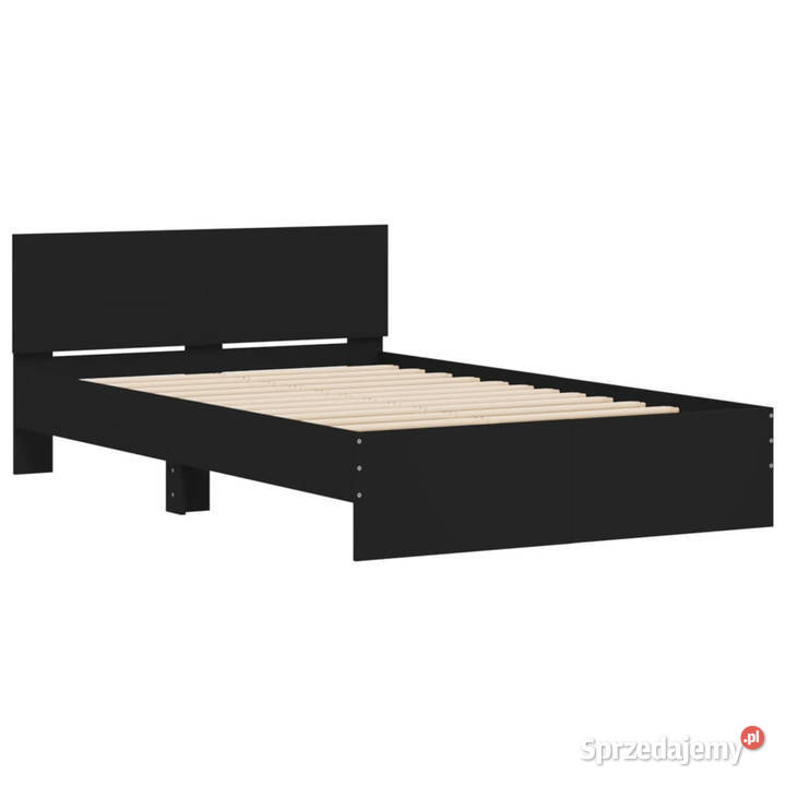 Rama łóżka z wezgłowiem czarna 135x190 WM3207505 140cm Warszawa sprzedam