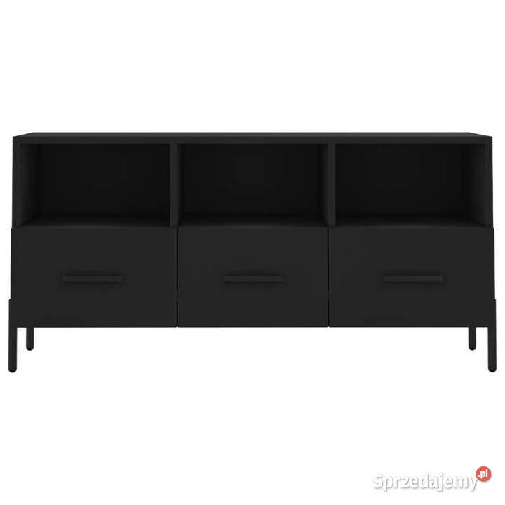 Szafka pod TV czarna 102x36x50 materiał