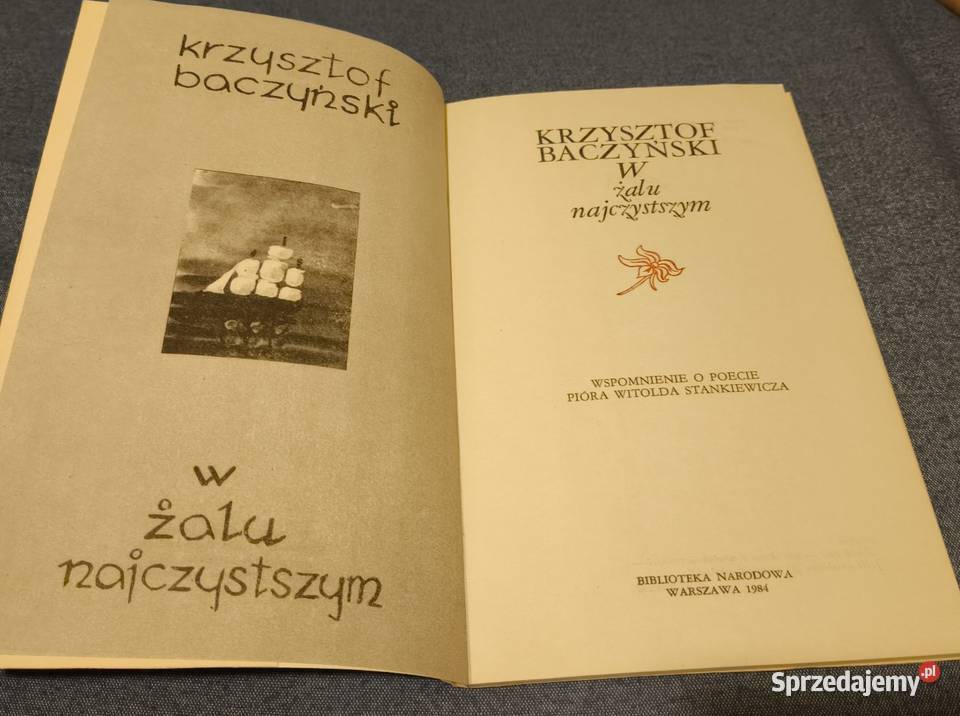 Krzysztofa Kamila Baczyńskiego pt W żalu Warszawa