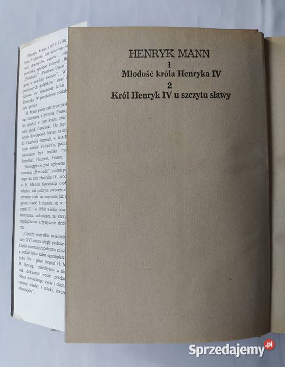 Młodość króla Henryka IV Henryk Mann Rok wydania 1982 podlaskie Hajnówka