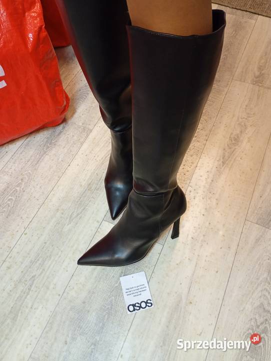 41 ASOS Design Czarne kozaki wieczorowe z Asos małopolskie Kraków