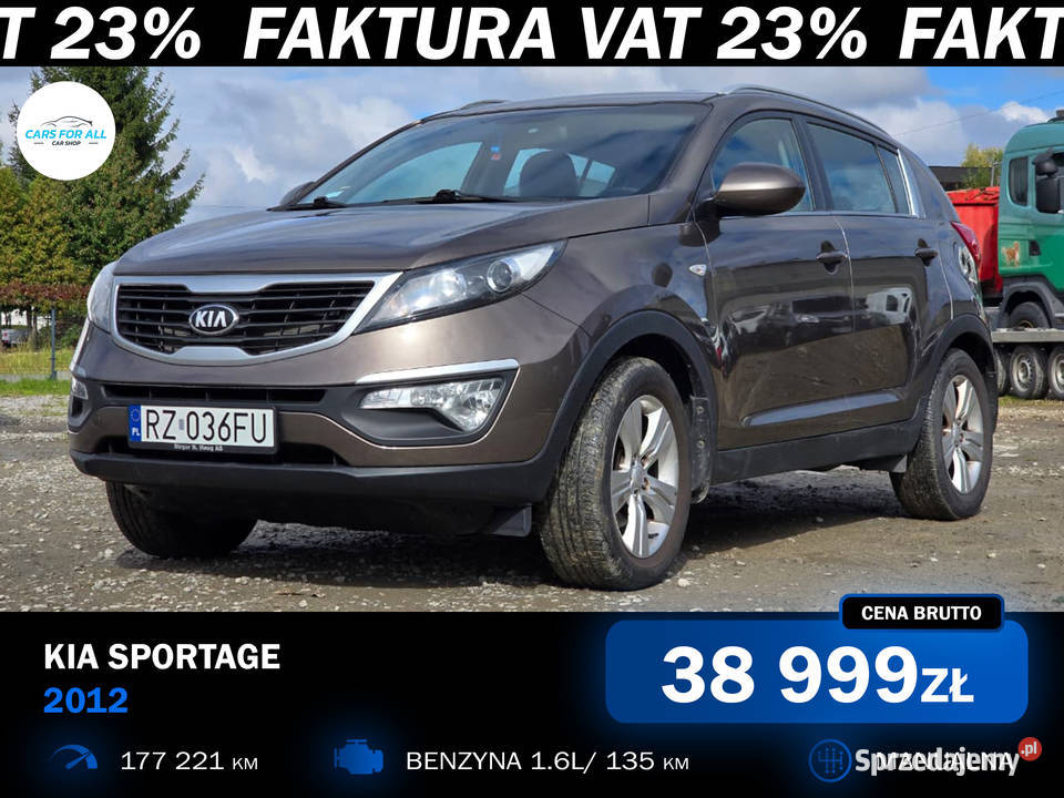 Kia Sportage 16 GDI 135 2012 benzyna Rzeszów