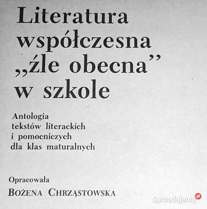 Literatura współczesna źle obecna w szkole B Chełm