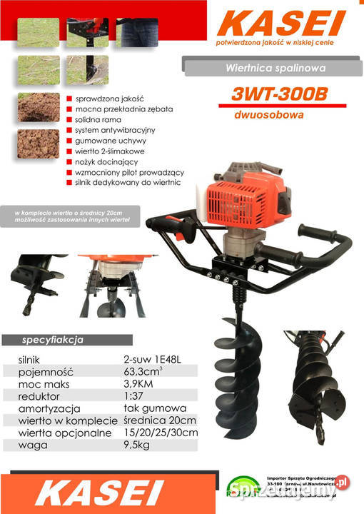 SPALINOWA DWUOSOBOWA WIERTNICA DO ZIEMI 3WT300B Opalenica