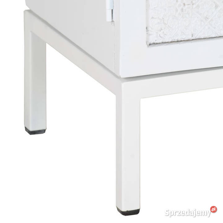 Szafka pod TV biała 115x30x46 lite drewno mango Warszawa