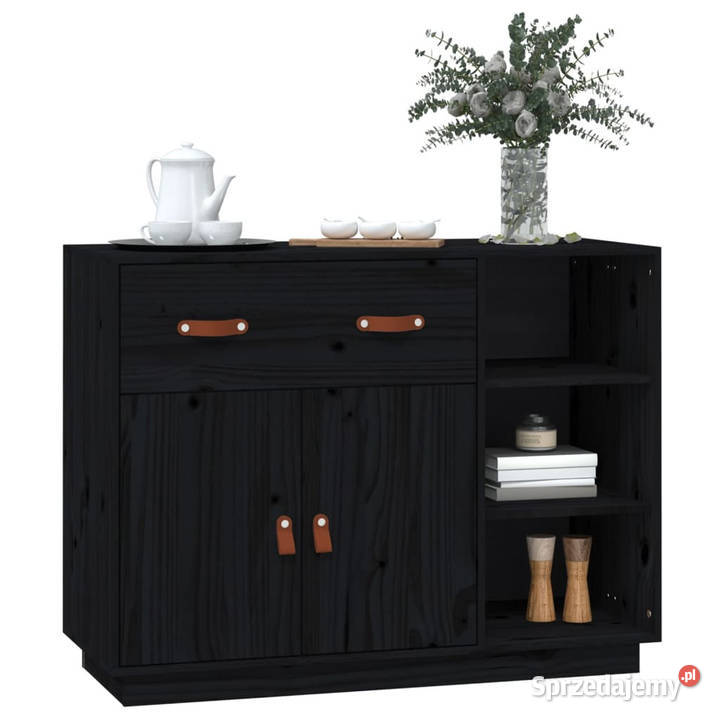 Szafka czarna 985x40x75 lite drewno sosnowe Warszawa