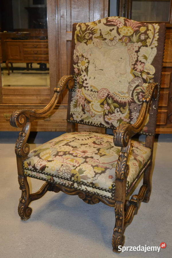 fotel holenderski gobelin śląskie Będzin