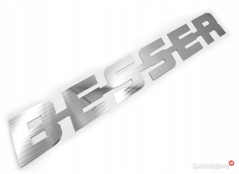 BESSER emblemat 2mm połysk lustro NIERDZEWKA Kobierno