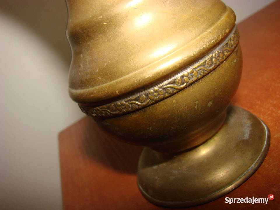stary mosiężny wazonik Pruszcz Gdański